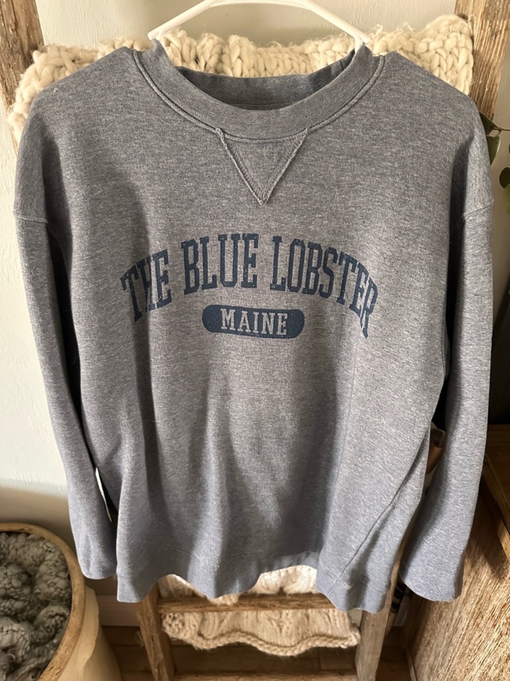The Blue Lobster Maine Crewneck Sweatshirt - Grey